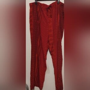 Ashley Stewart red silky pants